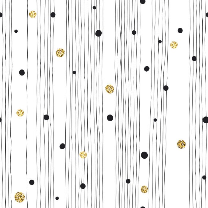 Tapete Muster mit Punkten und vertikalen Streifen