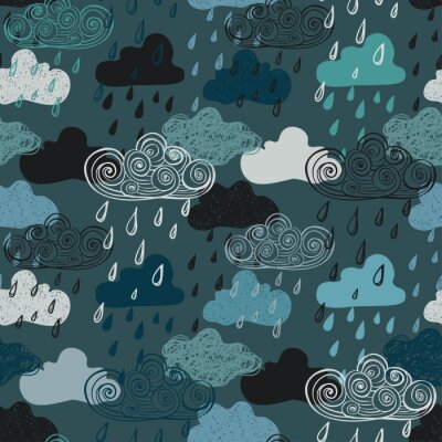 Muster mit regnerischen Wolken