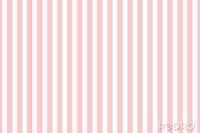 Tapete Muster mit rosa-weißen geraden Streifen