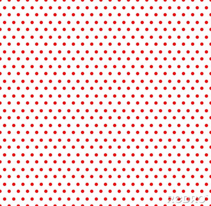 Tapete Muster mit roten Punkten auf weißem Hintergrund