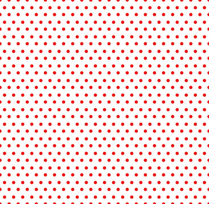 Tapete Muster mit roten Punkten auf weißem Hintergrund