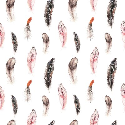 Tapete Muster mit zarten Vogelfedern