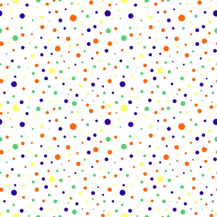 Tapete Muster Punkte bunt auf weißem Hintergrund