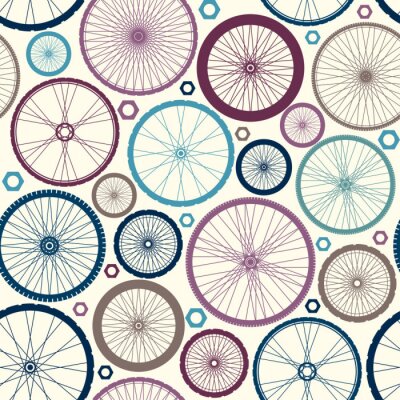 Tapete Muster von Fahrradrädern.