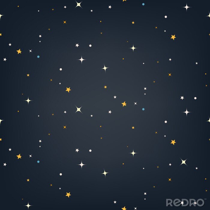 Tapete Nachthimmel mit Sternen nahtlose Vektor-Muster