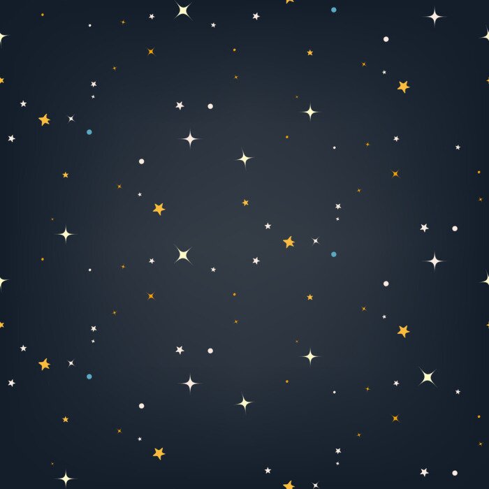Tapete Nachthimmel mit Sternen nahtlose Vektor-Muster