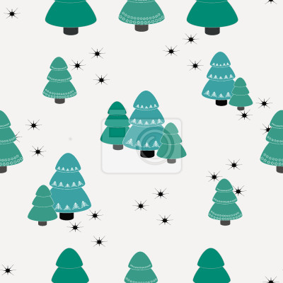 Tapete Nadelwald für Kinder