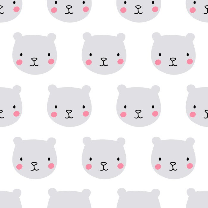 Tapete Nahtlose Bär Muster