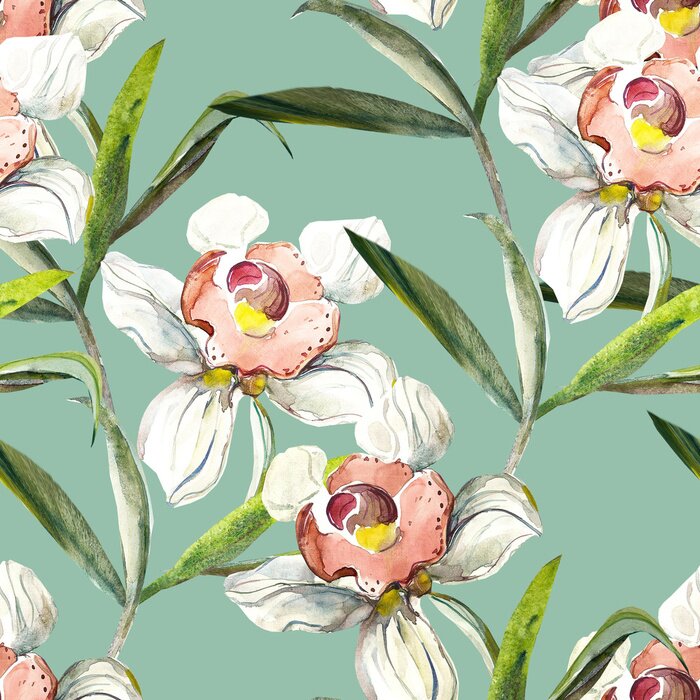 Tapete Nahtlose Blumenmuster