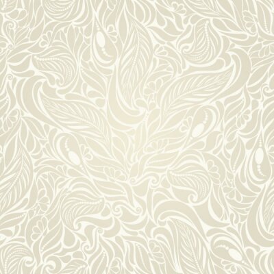 Tapete Nahtlose Damast Hintergrund im Stil der Beige