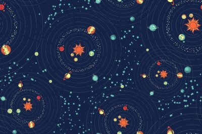 Tapete Nahtlose galaxy Muster