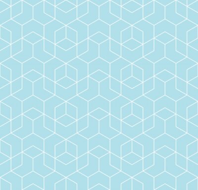 Tapete Nahtlose geometrische Linie Raster Vektor Würfel Muster