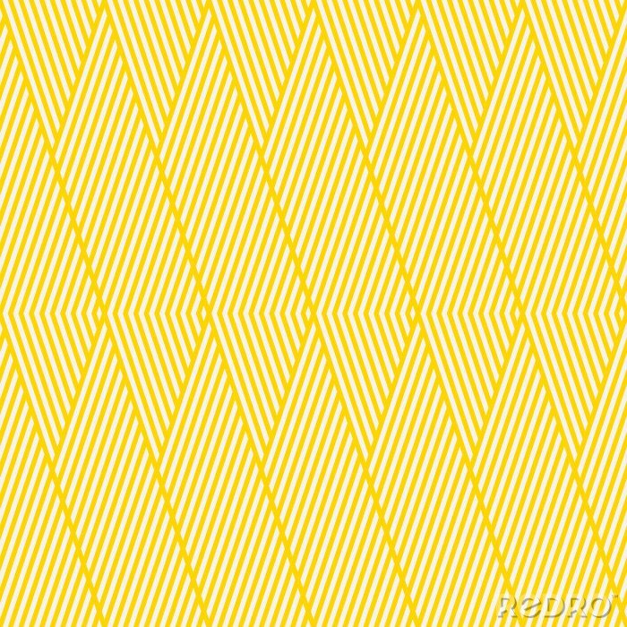 Tapete Nahtlose gestreiften gelben geometrischen Muster.
