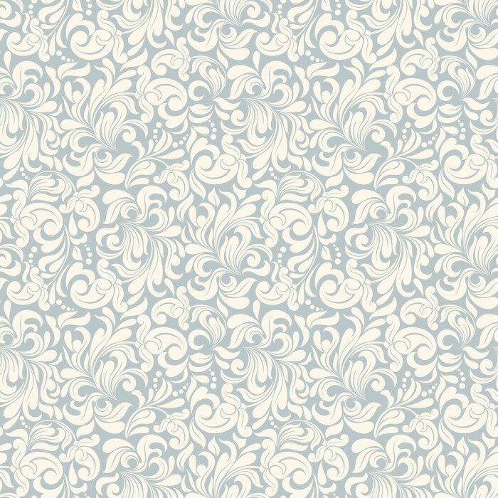 Tapete Nahtlose Hintergrund der blauen Farbe im Stil des Barock