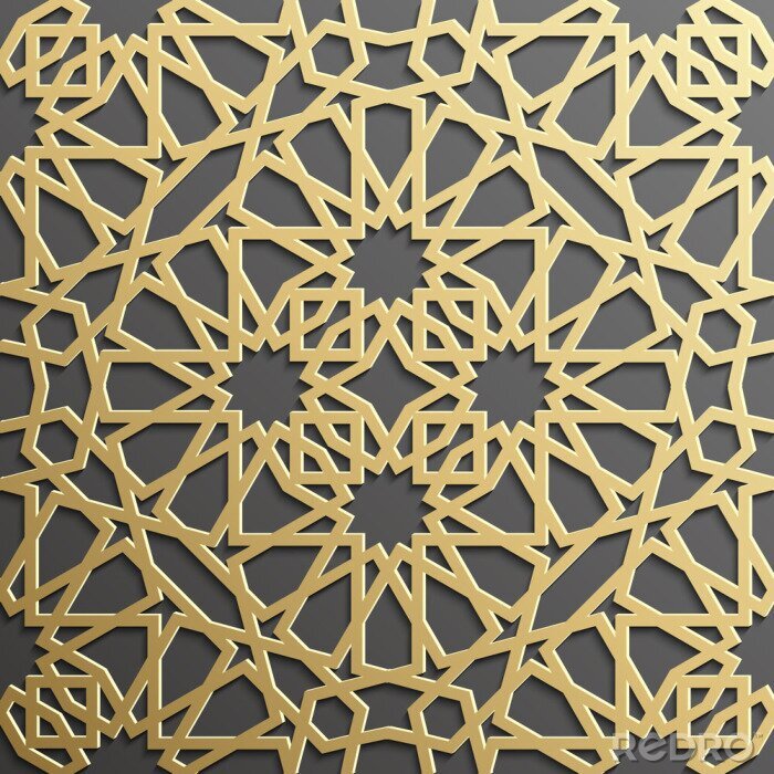 Tapete Nahtlose islamischen Muster 3d. Traditionelle arabische Design-Element.