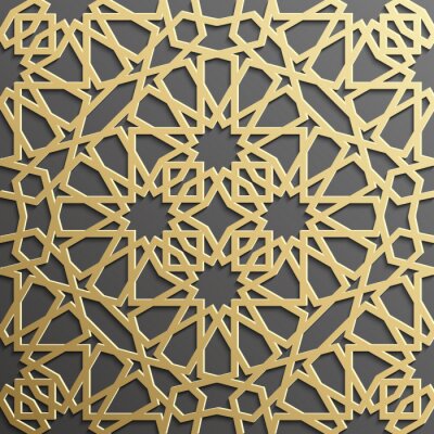 Tapete Nahtlose islamischen Muster 3d. Traditionelle arabische Design-Element.