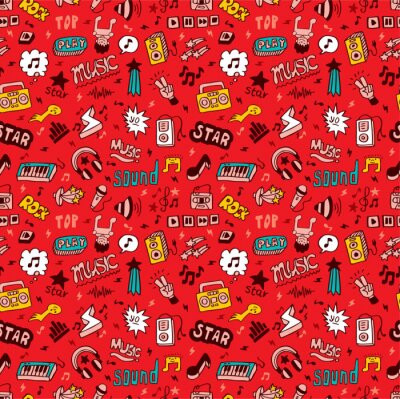 Tapete nahtlose Musik Muster