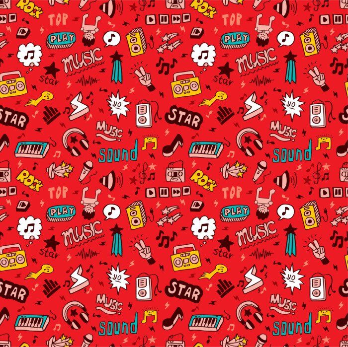 Tapete nahtlose Musik Muster