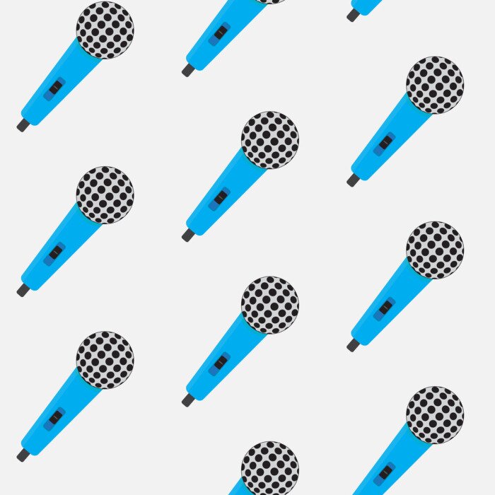 Tapete Nahtlose Muster Jahrgang Farbe Mikrofon