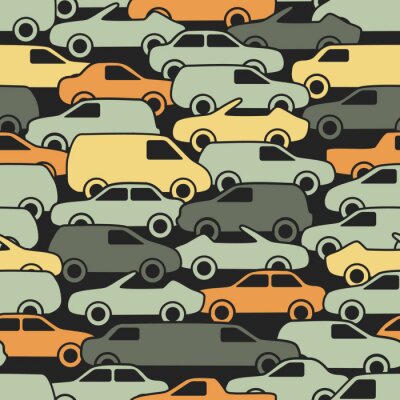 Nahtlose Muster mit Autos. Vektor-Illustration.