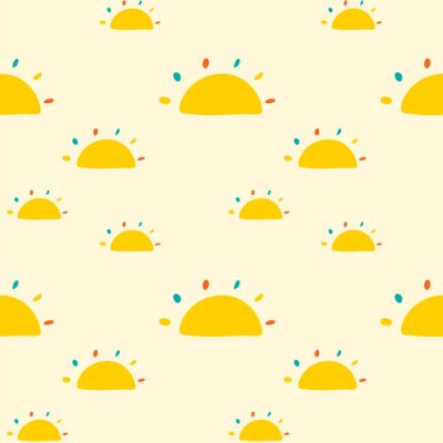 Tapete Nahtlose Muster mit Sonnen