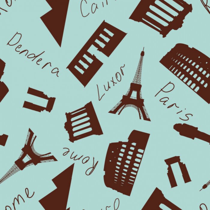 Tapete Nahtlose Muster Wahrzeichen