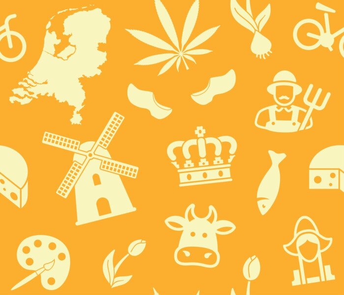 Tapete Nahtlose Muster zum Thema der Niederlande