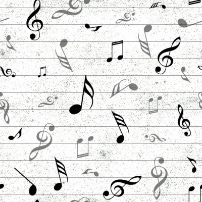 Tapete Nahtlose Musterhintergrundvektorillustration der abstrakten Musik für Ihr Design