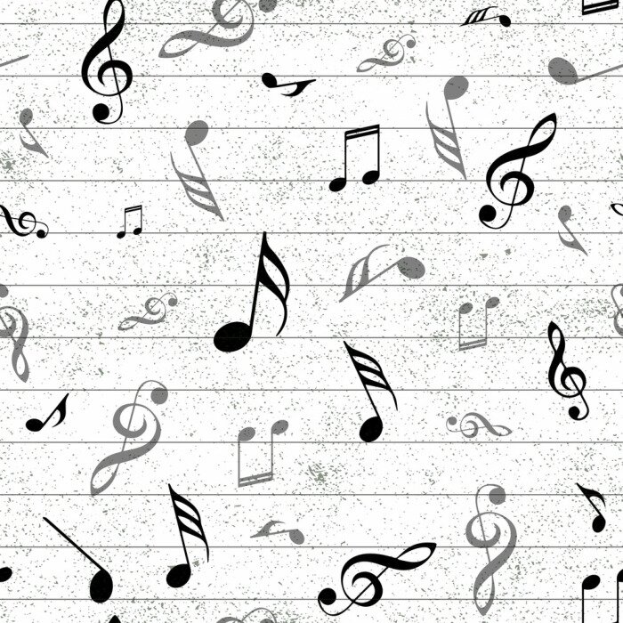 Tapete Nahtlose Musterhintergrundvektorillustration der abstrakten Musik für Ihr Design