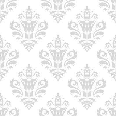 Tapete Nahtlose orientalischen Ornament im Stil des Barocks. Traditionelle klassische Vektor-Muster. Leichte silberne Tapete