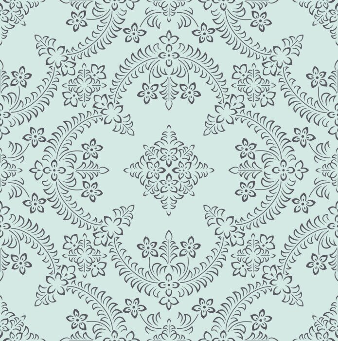 Tapete Nahtlose reiche indische Blumentapete