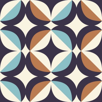 nahtlose Retro-Muster in der skandinavischen Stil mit geometrischen Elementen