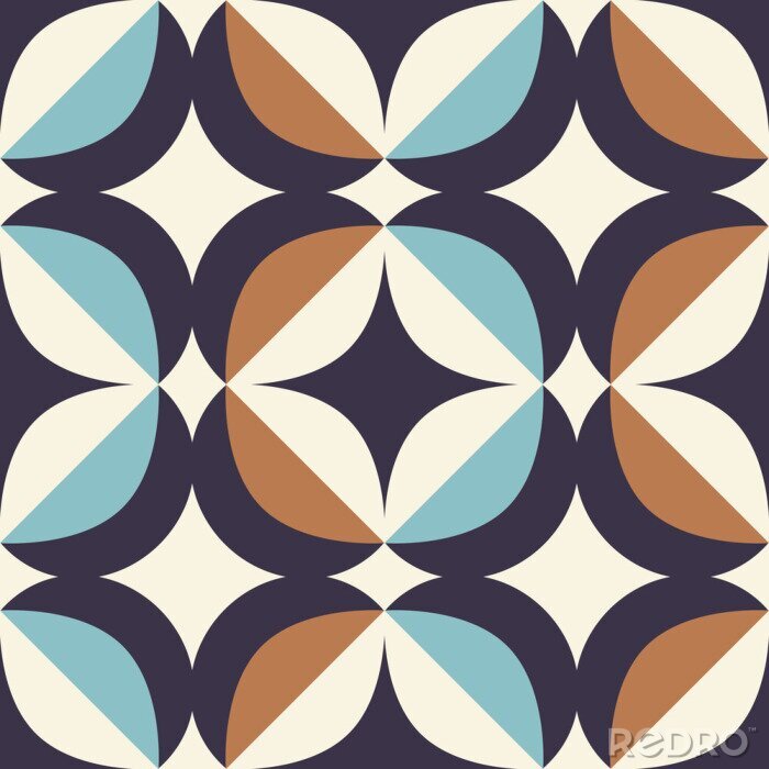 Tapete nahtlose Retro-Muster in der skandinavischen Stil mit geometrischen Elementen