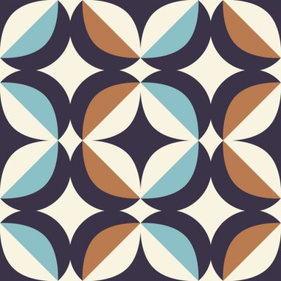 Tapete nahtlose Retro-Muster in der skandinavischen Stil mit geometrischen Elementen