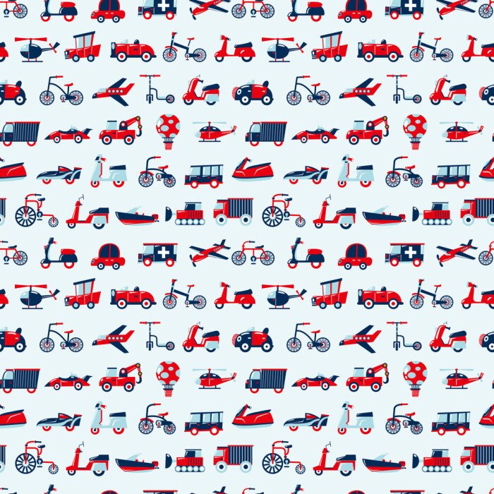 Tapete nahtlose Retro-Muster Transport