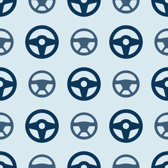 Tapete nahtlose Verzierung das Rad eines Autos