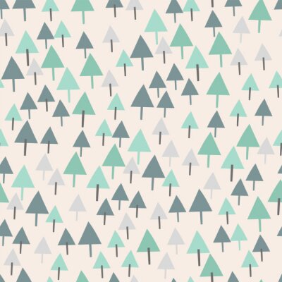 Tapete Nahtlose Weihnachtsbaum-Muster