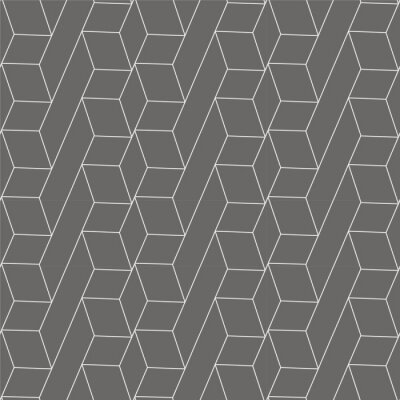 Tapete Nahtloser Retro-Stil des geometrischen Musters des Vektorumrisses 3d für Textilien, Buchumschlagdesign, Website, Tapete, Verpackung, Unternehmenshintergrund