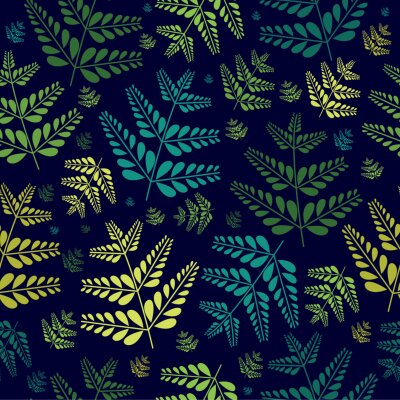 Tapete Nahtloses Muster der tropischen Blätter