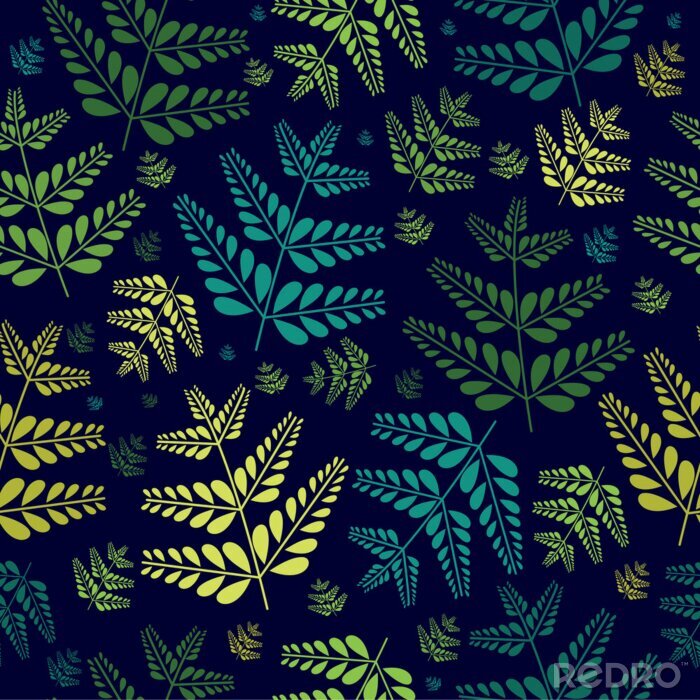 Tapete Nahtloses Muster der tropischen Blätter