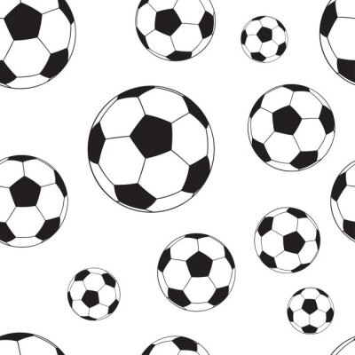 Tapete Nahtloses Muster mit Fußballbällen