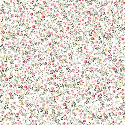 Tapete Nahtloses Muster mit Wildblumen