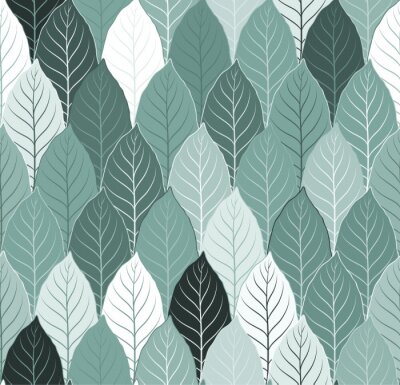 Tapete Natur nahtlose Muster Hintergrund mit Blättern Vektor