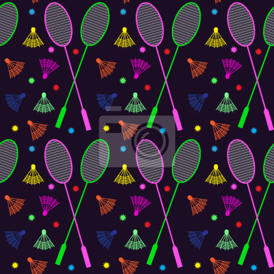 Tapete Neon Badminton