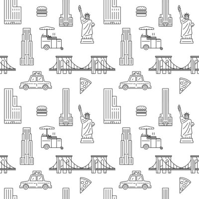 Tapete New York City nahtloses Vektormuster