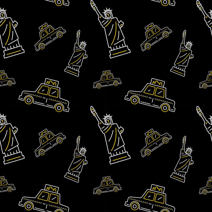 Tapete New York City seamless vector pattern