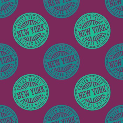 Tapete New York nahtlose Muster. Nahtloses Ausweismuster, Hintergrund für Ihr Design.