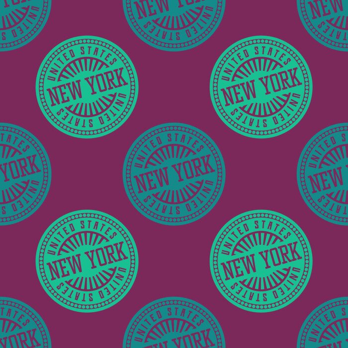 Tapete New York nahtlose Muster. Nahtloses Ausweismuster, Hintergrund für Ihr Design.