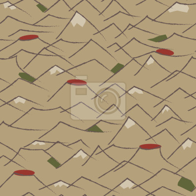 Tapete Niedrige Berge in Braun