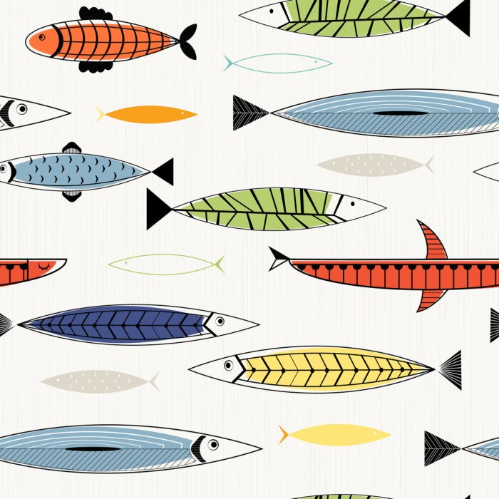 Tapete Nordischer Fisch